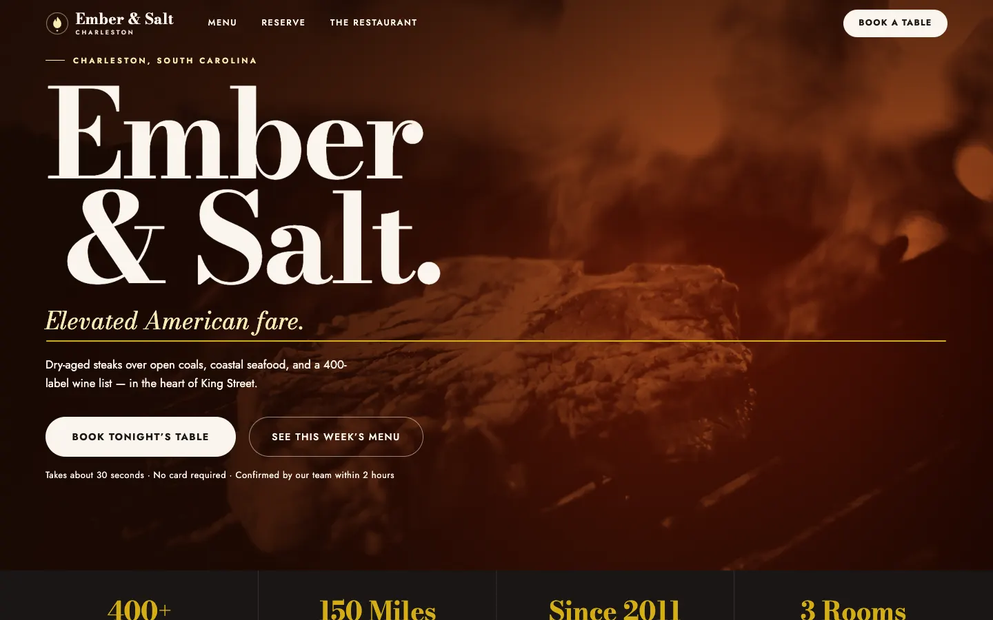 Ember & Salt website